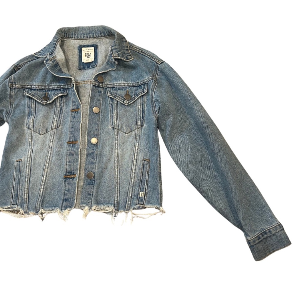 Billabong Good Day Cropped Denim Jacket | Blue | Size S - Picture 4 of 5